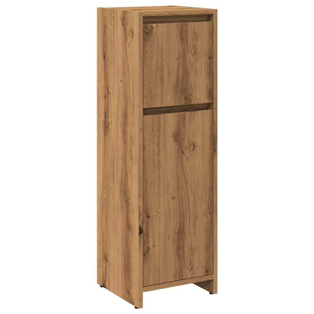 Artisan Oak Bathroom Cabinet, Engineered Wood, 30x30x95 cm