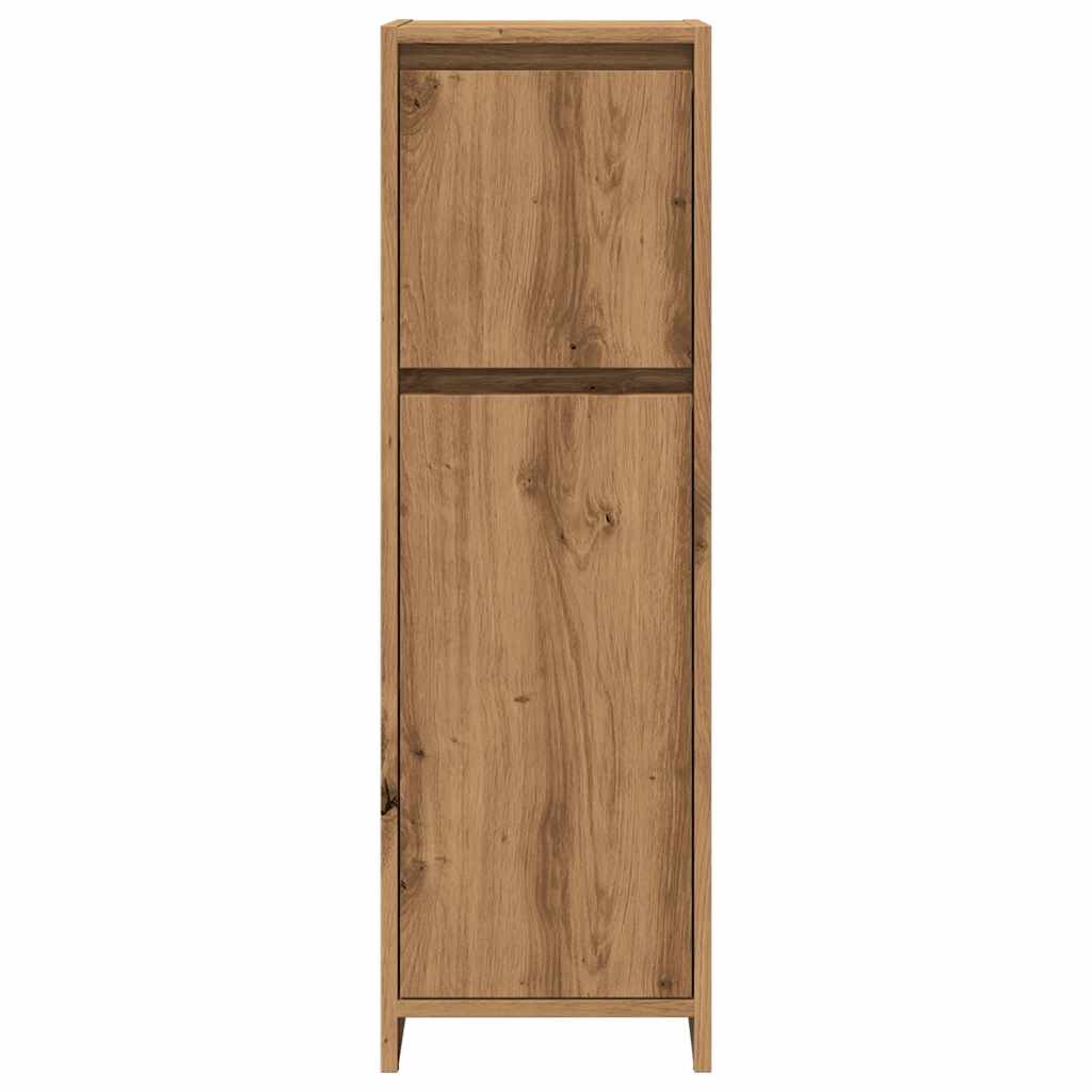Artisan Oak Bathroom Cabinet, Engineered Wood, 30x30x95 cm