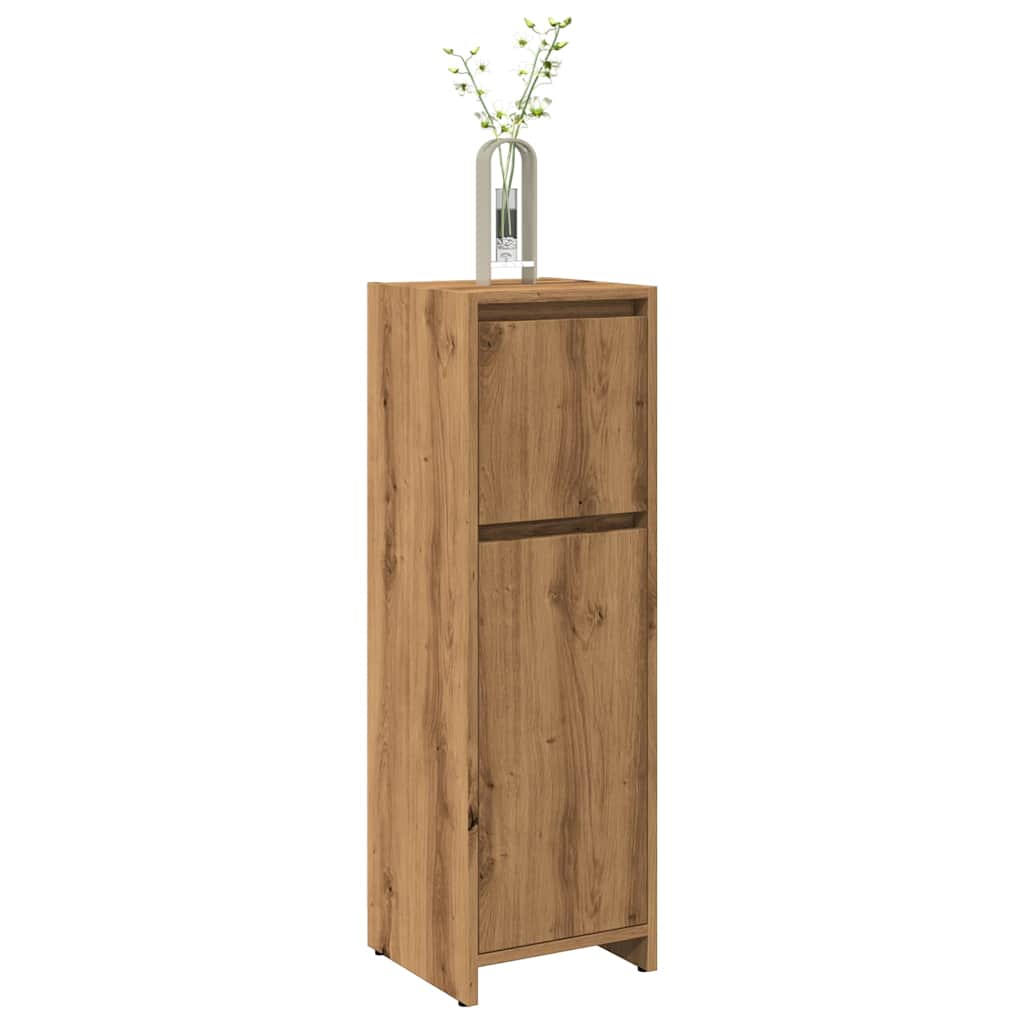 Artisan Oak Bathroom Cabinet, Engineered Wood, 30x30x95 cm
