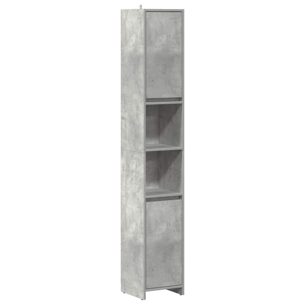 Concrete Grey Bathroom Cabinet, Engineered Wood, 30x30x183.5 cm