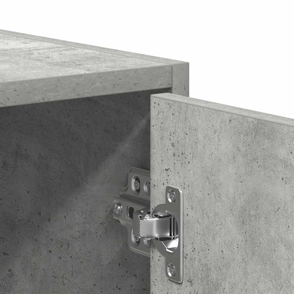 Concrete Grey Bathroom Cabinet, Engineered Wood, 30x30x183.5 cm