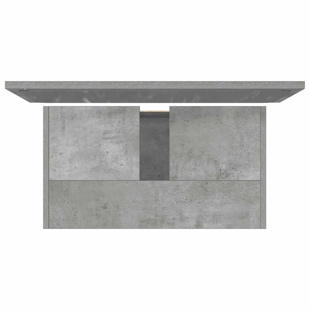 Concrete Grey Engineered Wood Bathroom Set - 2 Piece Furniture