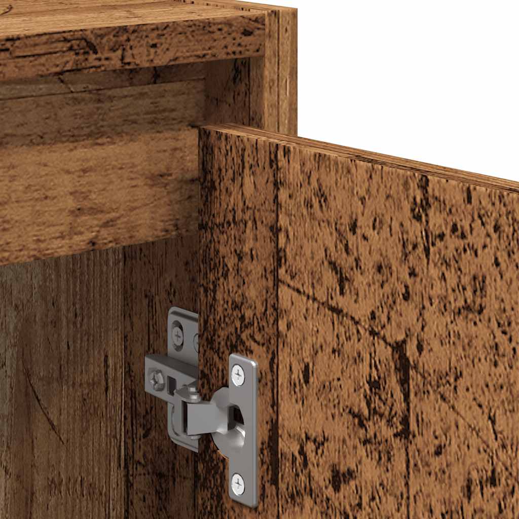 Vintage Style 2-Piece Bathroom Furniture Set, Old Engineered Wood