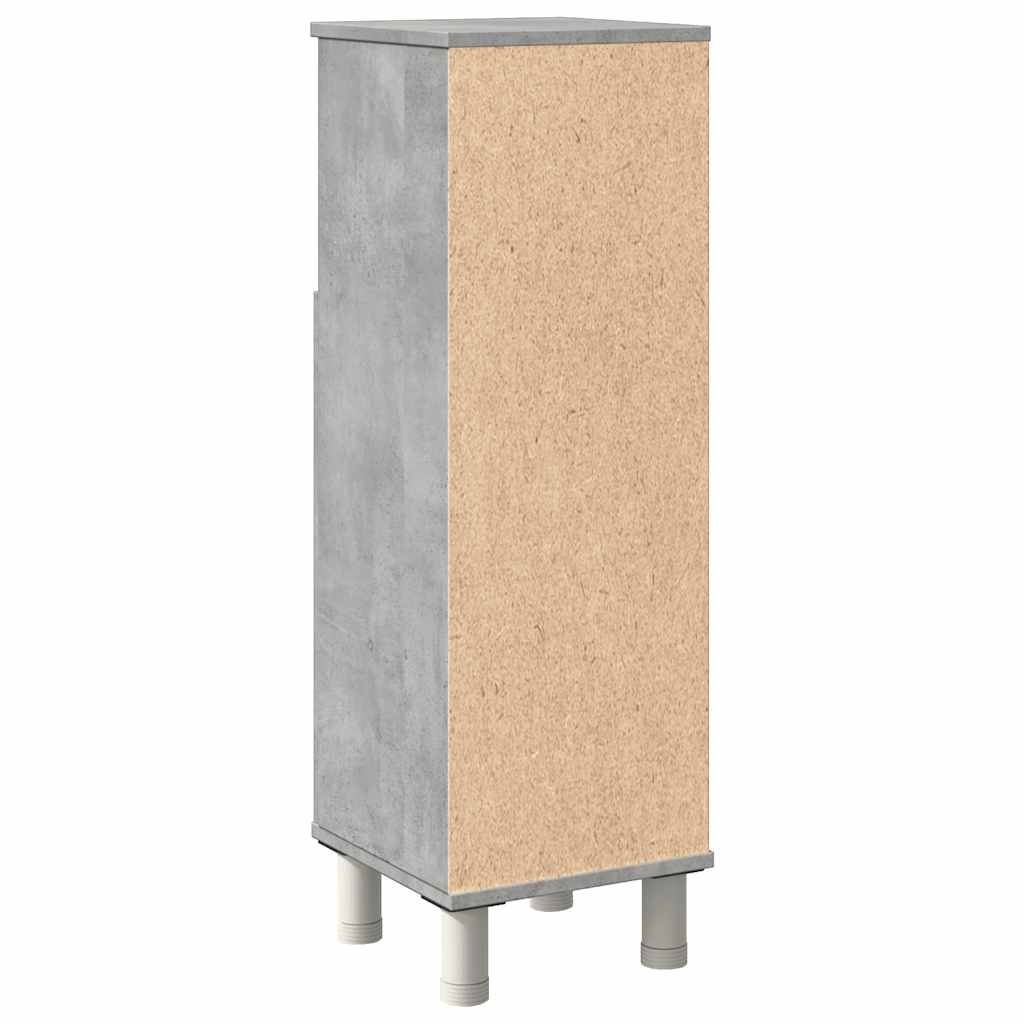 Compact Concrete Grey Bathroom Cabinet, Engineered Wood, 30x30x95 cm