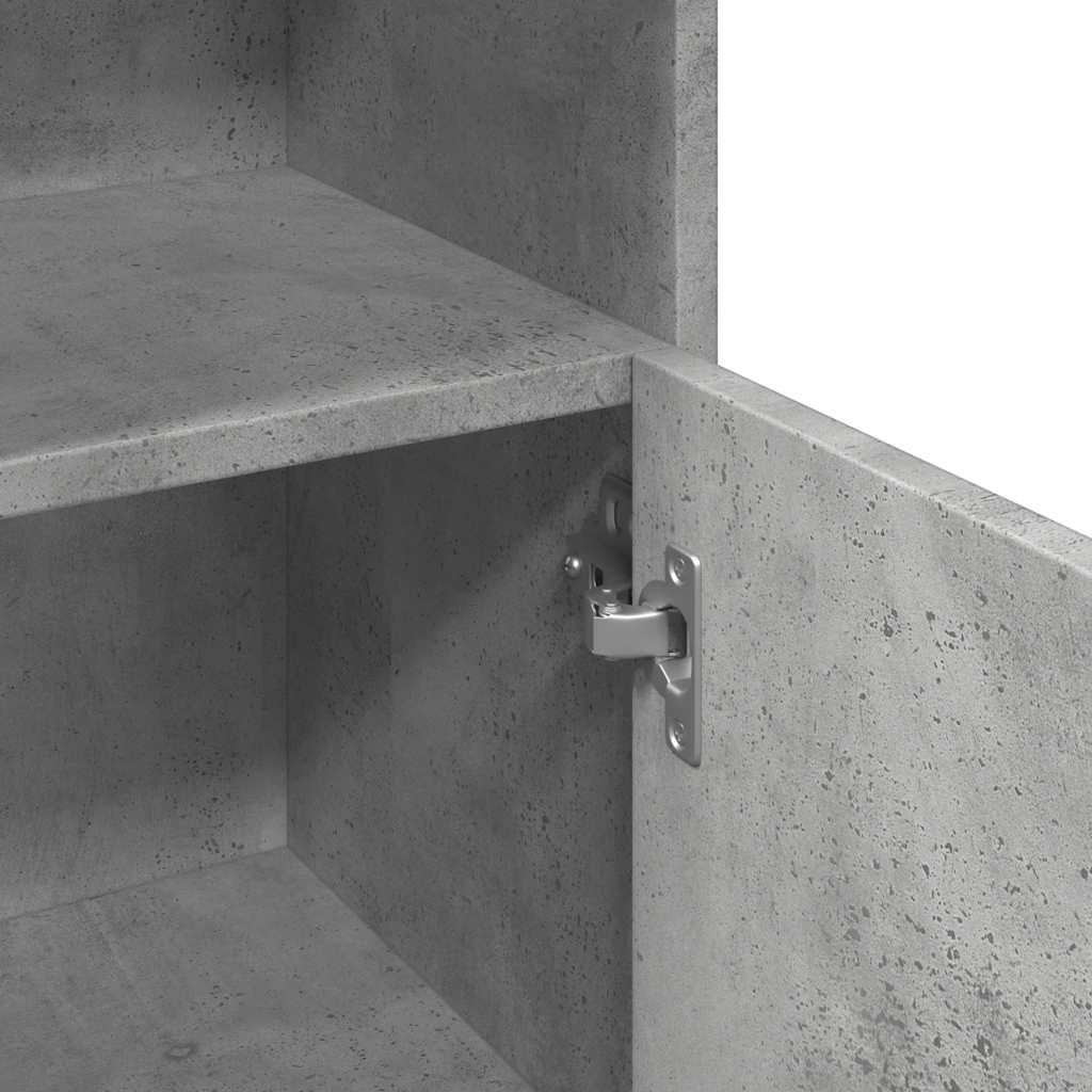 Compact Concrete Grey Bathroom Cabinet, Engineered Wood, 30x30x95 cm
