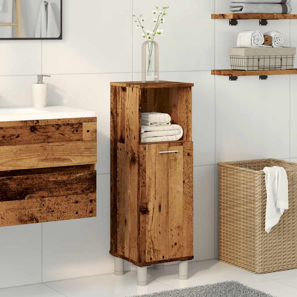 Rustic Engineered Wood Bathroom Cabinet 30x30x95 cm
