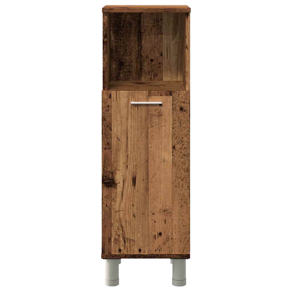 Rustic Engineered Wood Bathroom Cabinet 30x30x95 cm