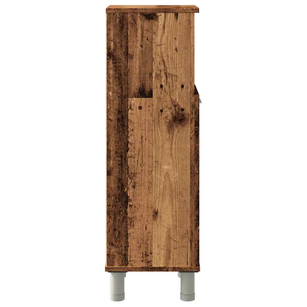 Rustic Engineered Wood Bathroom Cabinet 30x30x95 cm