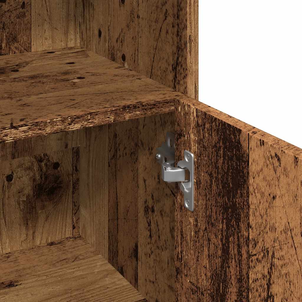 Rustic Engineered Wood Bathroom Cabinet 30x30x95 cm