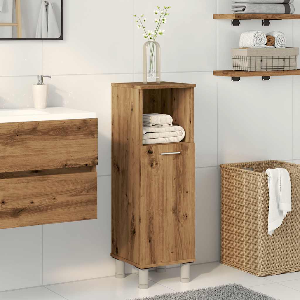 Artisan Oak Bathroom Cabinet 30x30x95 cm - Engineered Wood