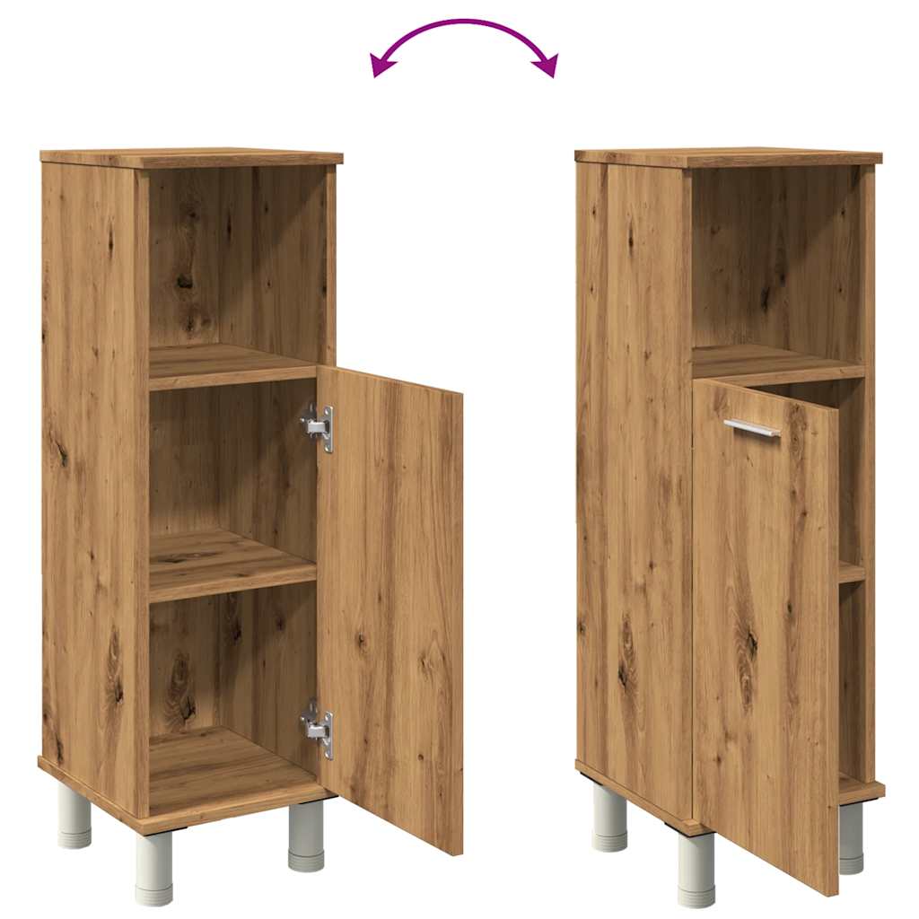 Artisan Oak Bathroom Cabinet 30x30x95 cm - Engineered Wood