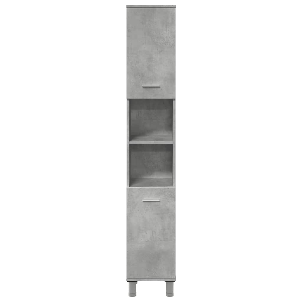 Concrete Grey Bathroom Cabinet, 30x30x179 cm, Engineered Wood