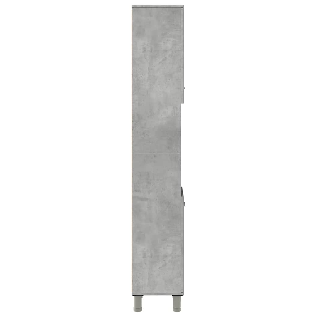 Concrete Grey Bathroom Cabinet, 30x30x179 cm, Engineered Wood