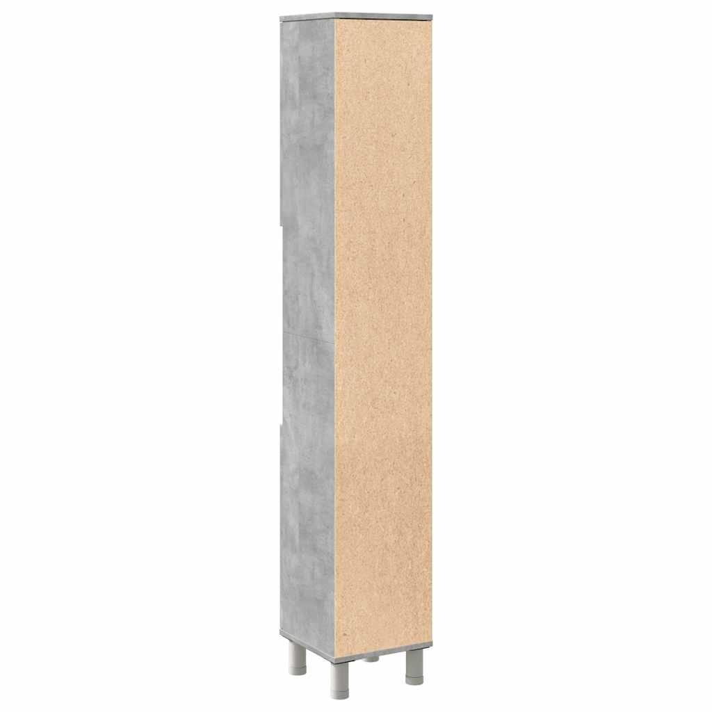 Concrete Grey Bathroom Cabinet, 30x30x179 cm, Engineered Wood