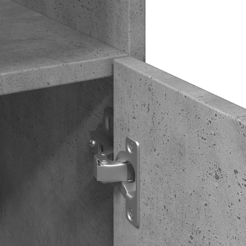 Concrete Grey Bathroom Cabinet, 30x30x179 cm, Engineered Wood