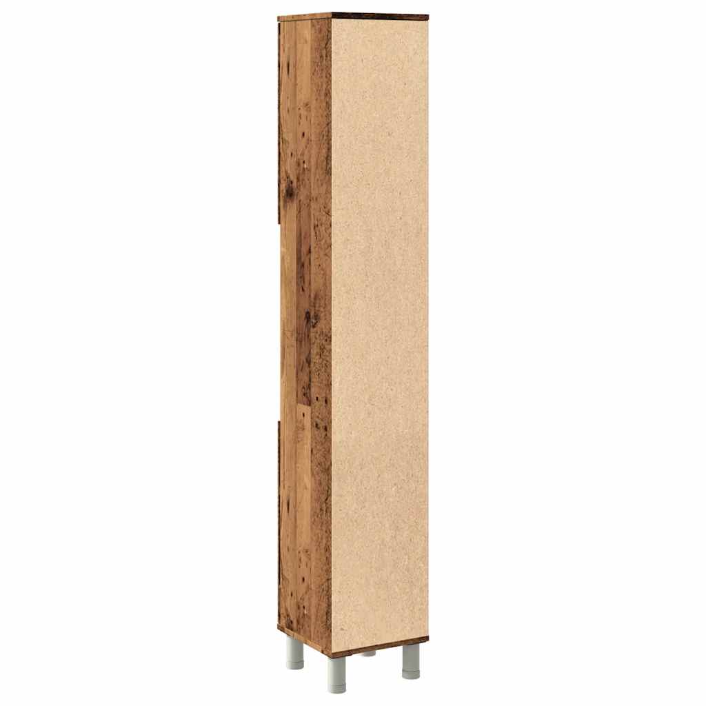 Rustic Bathroom Cabinet 179cm Tall, Engineered Old Wood Finish