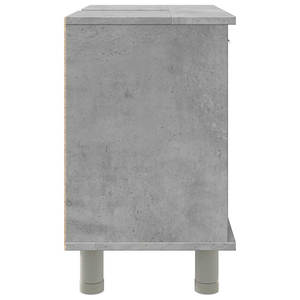 Concrete Grey Engineered Wood Bathroom Cabinet 60x32x53.5 cm