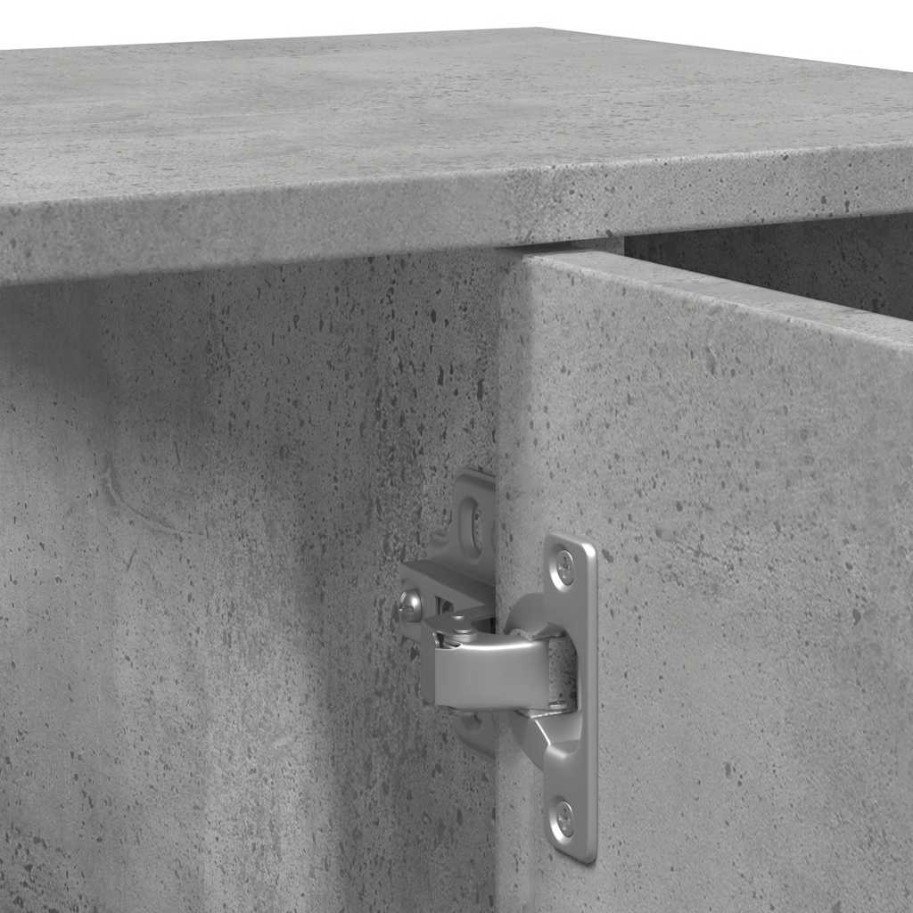 Concrete Grey Engineered Wood Bathroom Cabinet 60x32x53.5 cm