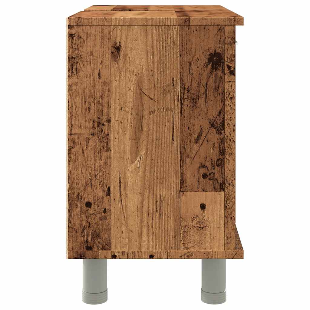 Rustic Bathroom Cabinet, Engineered Wood, 60x32x53.5 cm Vintage Charm