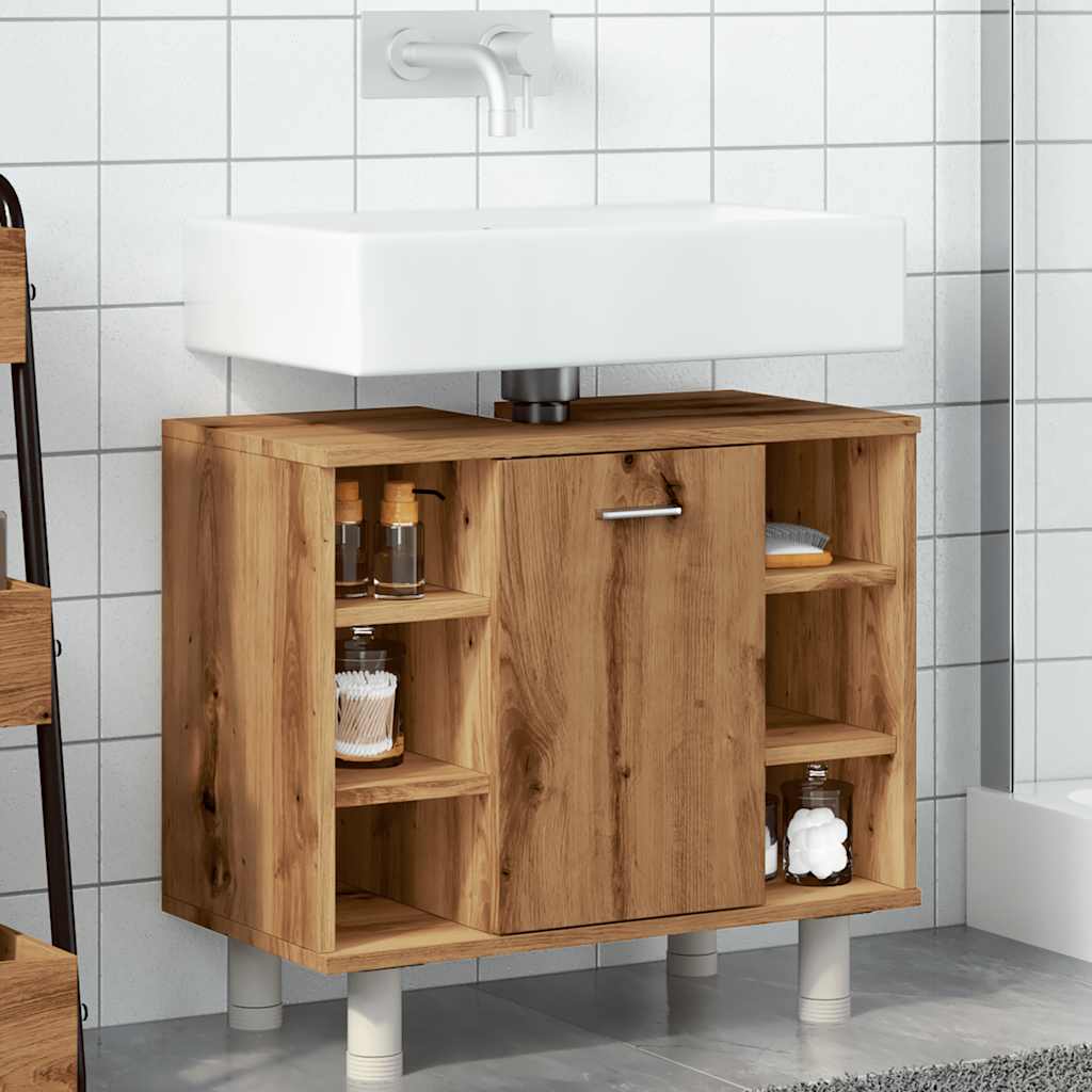Artisan Oak Bathroom Cabinet, 60x32x53.5 cm, Engineered Wood