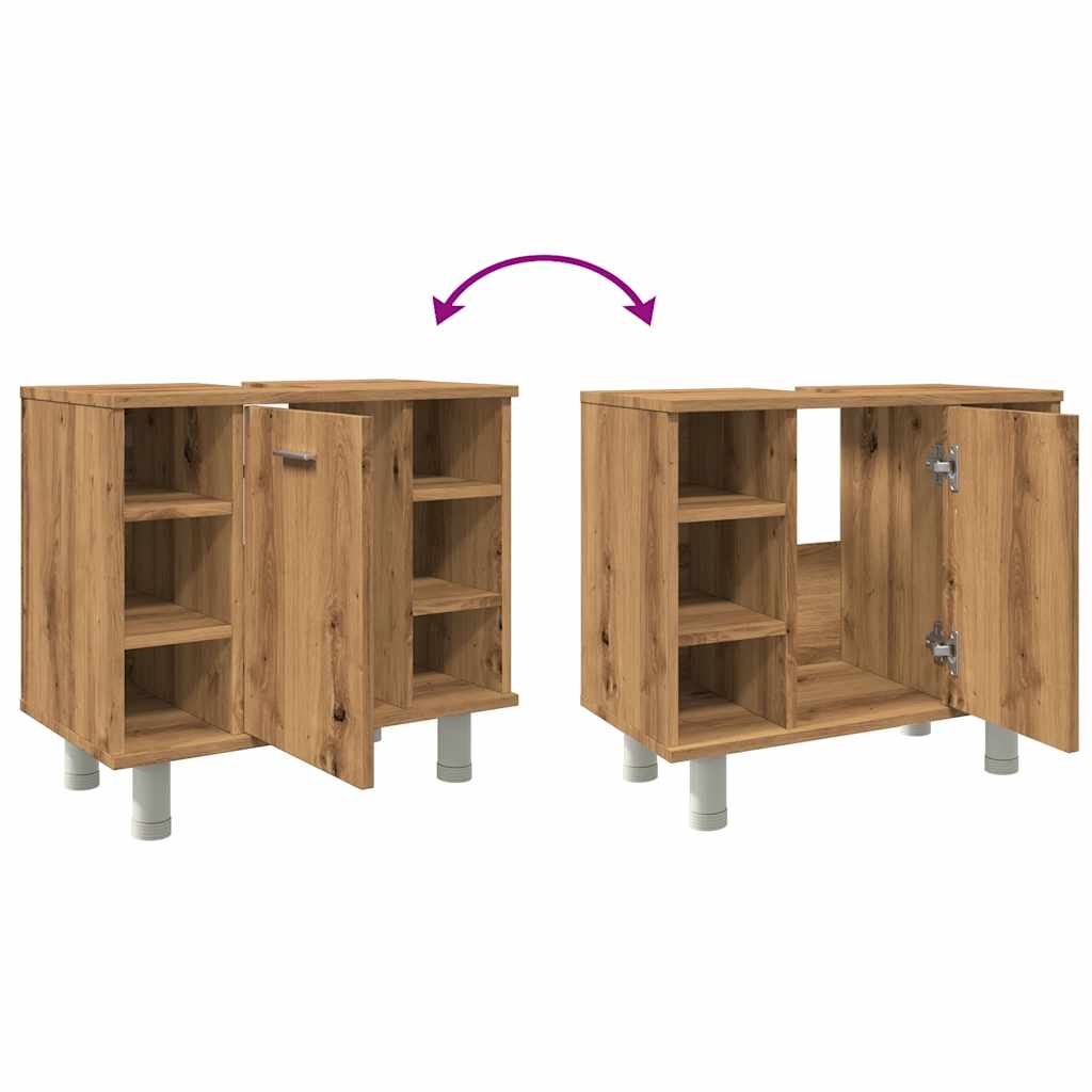 Artisan Oak Bathroom Cabinet, 60x32x53.5 cm, Engineered Wood