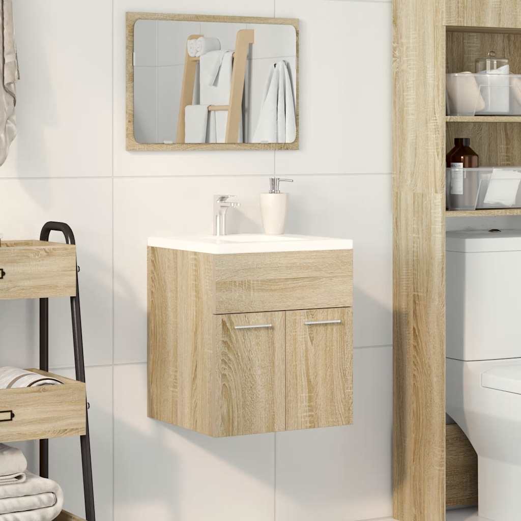 Sonoma Oak Bathroom Sink Cabinet, 41x38.5x46 cm, Engineered Wood
