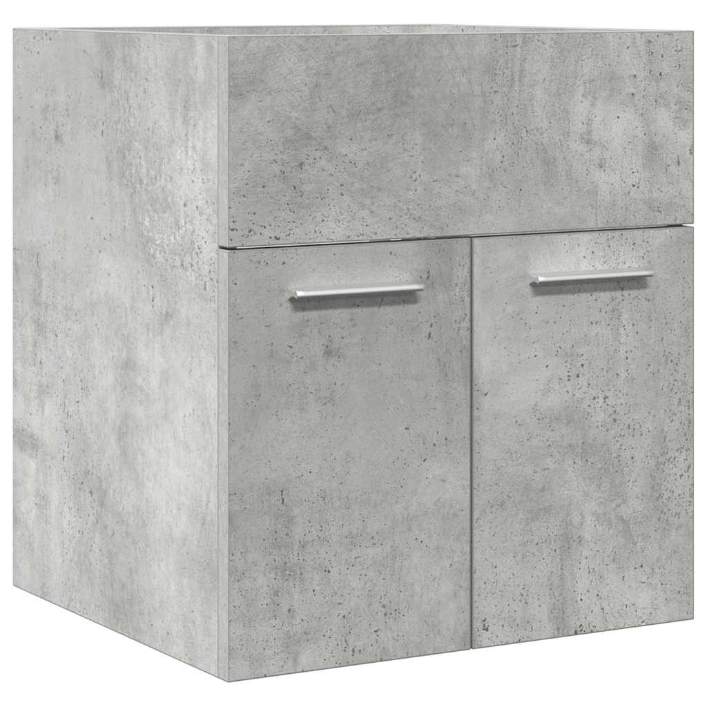 Elegant Concrete Grey Bathroom Sink Cabinet - Engineered Wood 41x38.5x46 cm