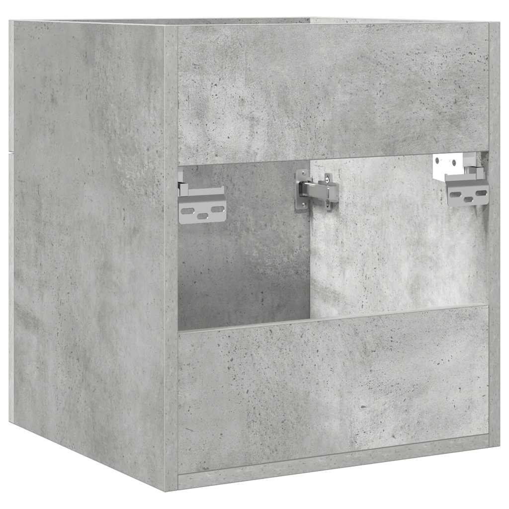 Elegant Concrete Grey Bathroom Sink Cabinet - Engineered Wood 41x38.5x46 cm