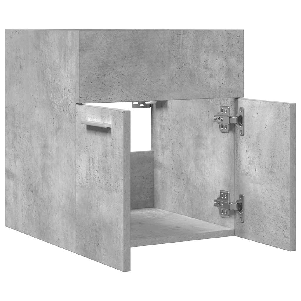 Elegant Concrete Grey Bathroom Sink Cabinet - Engineered Wood 41x38.5x46 cm
