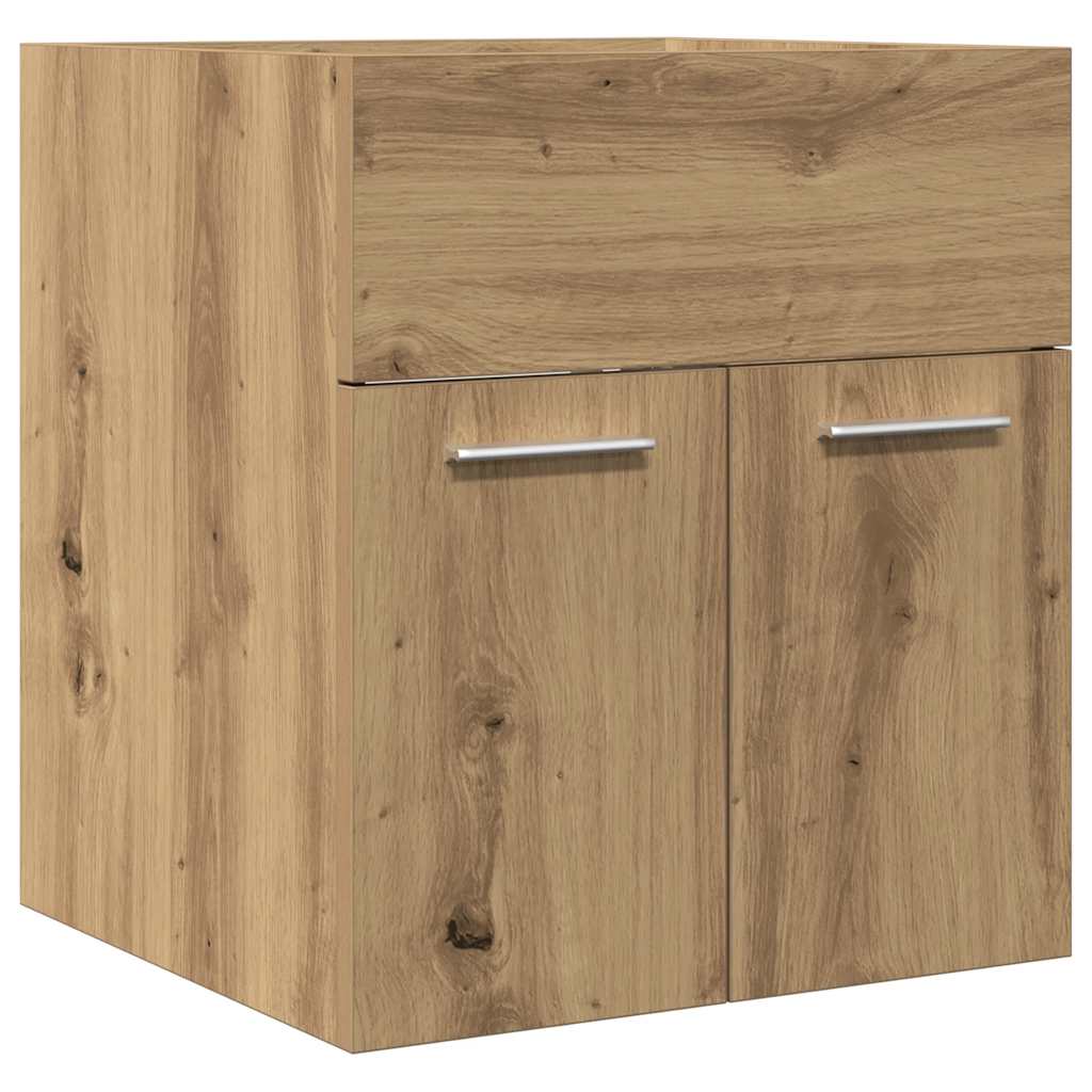 Artisan Oak Bathroom Sink Cabinet, 41x38.5x46cm, Engineered Wood