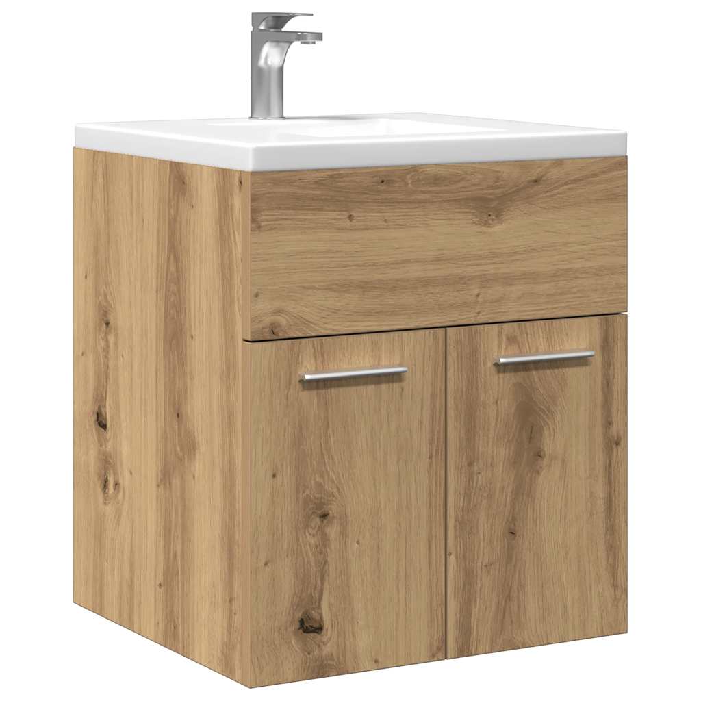 Artisan Oak Bathroom Sink Cabinet, 41x38.5x46cm, Engineered Wood