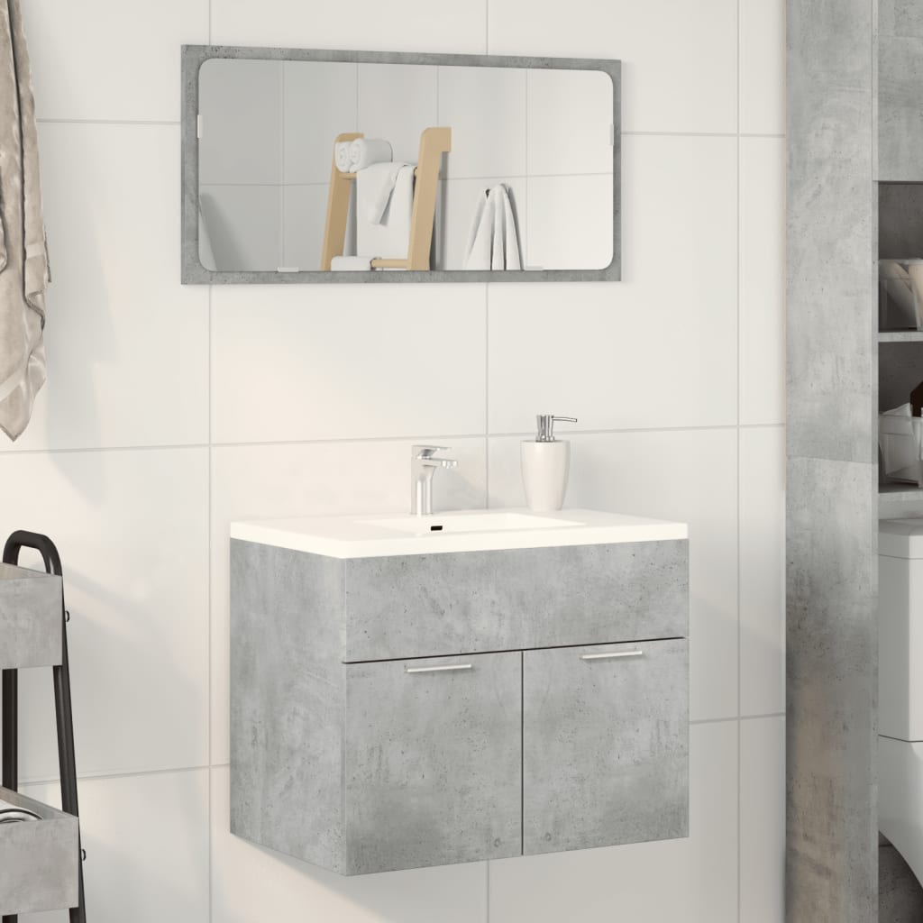Concrete Grey Engineered Wood Sink Cabinet 60x38.5x46 cm