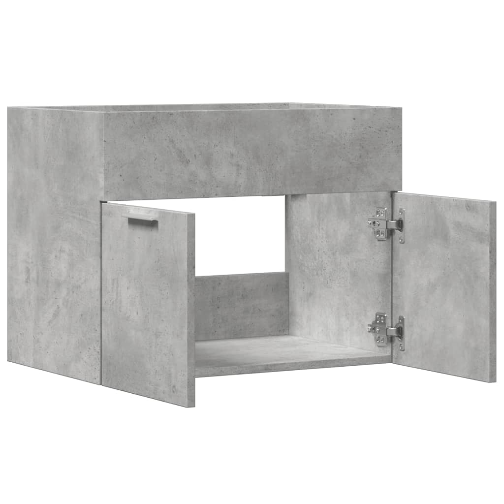Concrete Grey Engineered Wood Sink Cabinet 60x38.5x46 cm