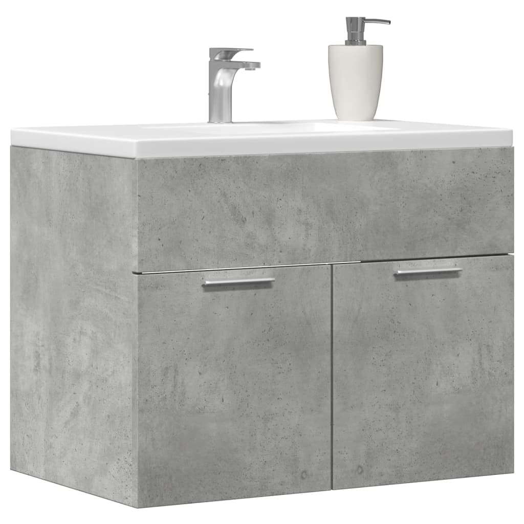 Concrete Grey Engineered Wood Sink Cabinet 60x38.5x46 cm