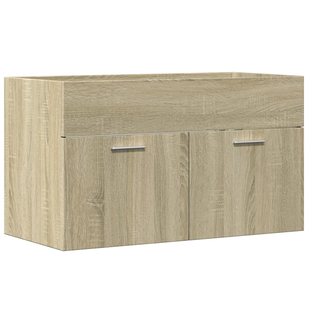 Sonoma Oak Engineered Wood Sink Cabinet 80x38.5x46 cm