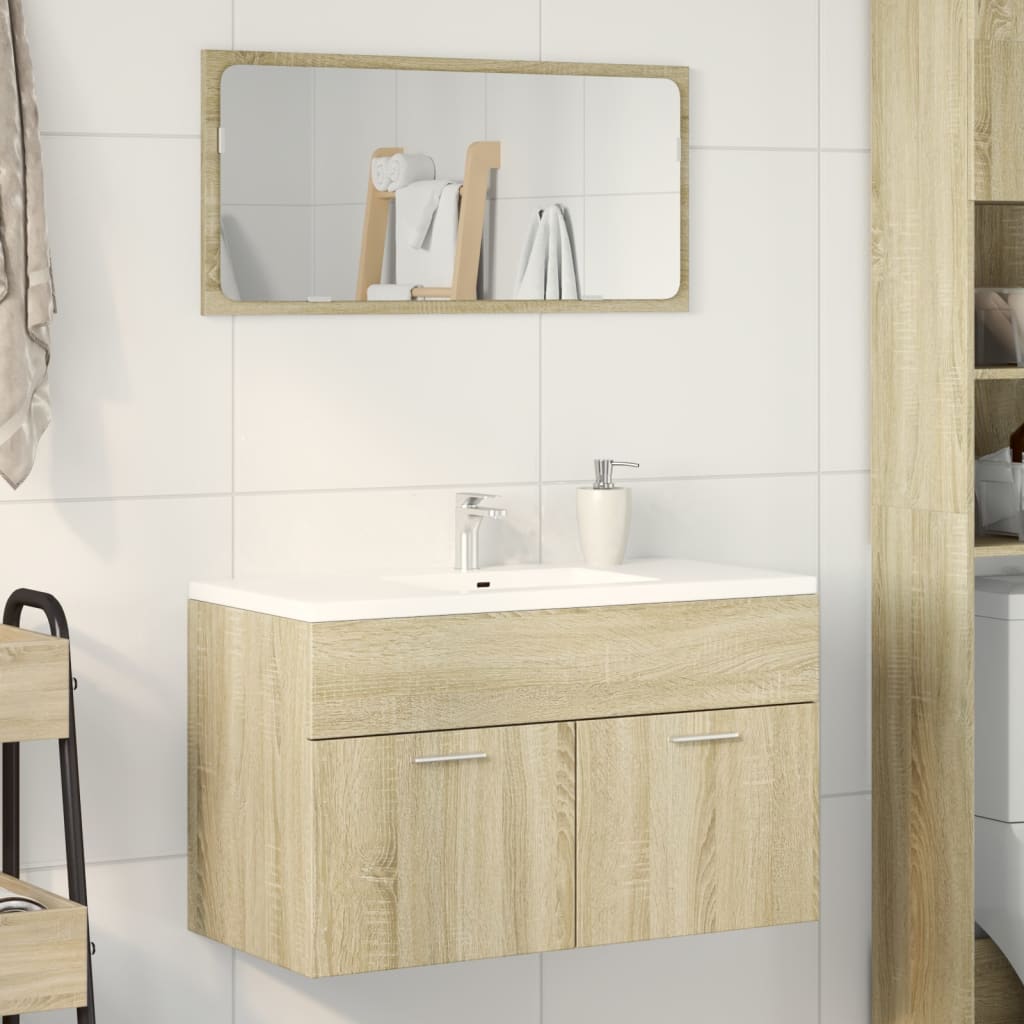 Sonoma Oak Engineered Wood Sink Cabinet 80x38.5x46 cm