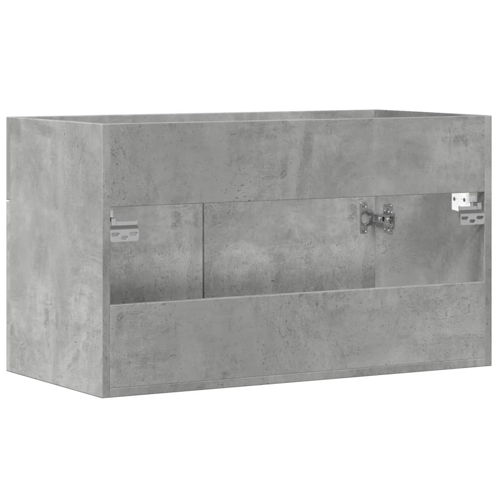 Concrete Grey Sink Cabinet - Engineered Wood, 80x38.5x46 cm