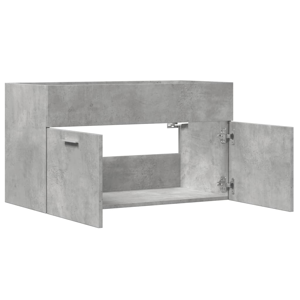 Concrete Grey Sink Cabinet - Engineered Wood, 80x38.5x46 cm