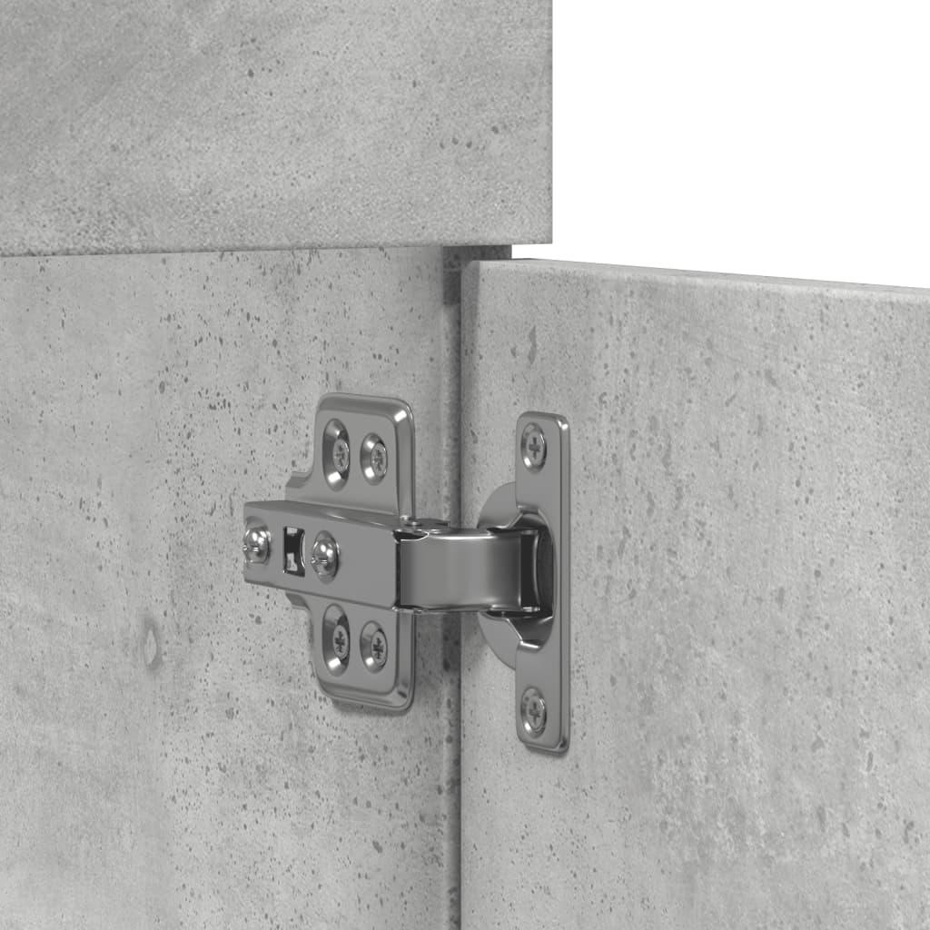 Concrete Grey Sink Cabinet - Engineered Wood, 80x38.5x46 cm