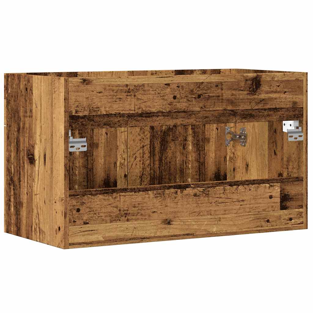 Rustic Bathroom Sink Cabinet - Old Wood, 80x38.5x46 cm, Engineered Wood