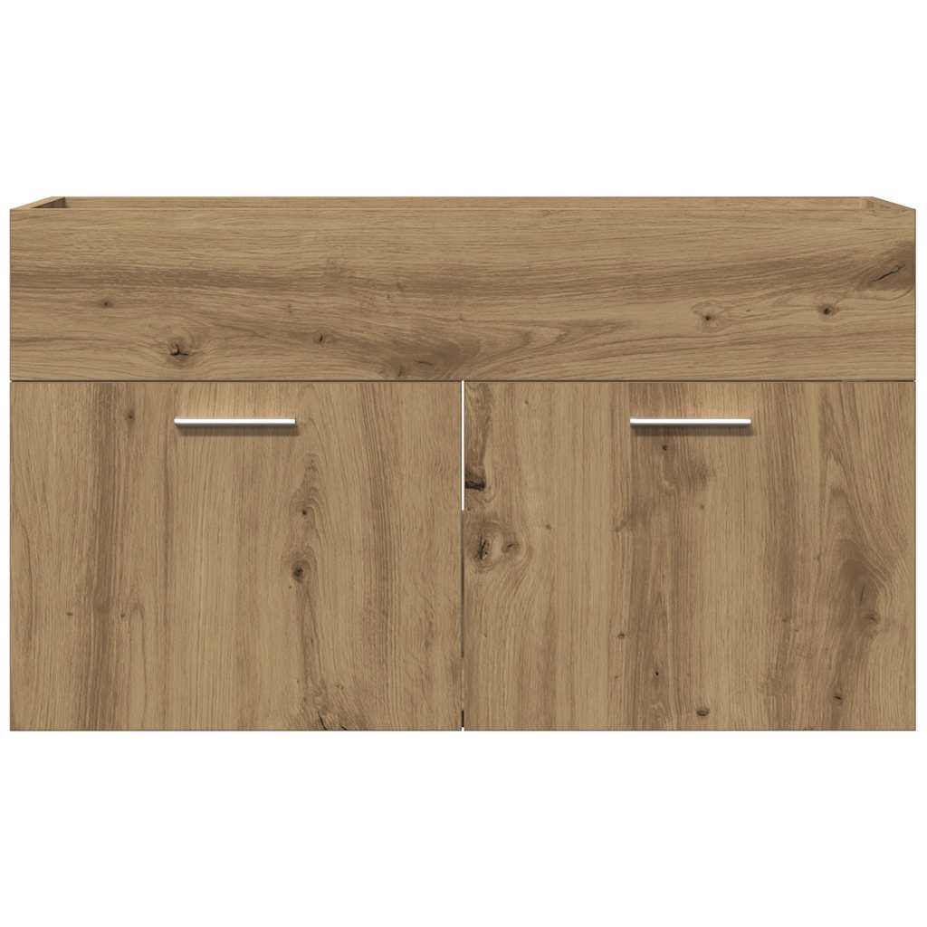 Artisan Oak Bathroom Sink Cabinet 80x38.5x46 cm Engineered Wood