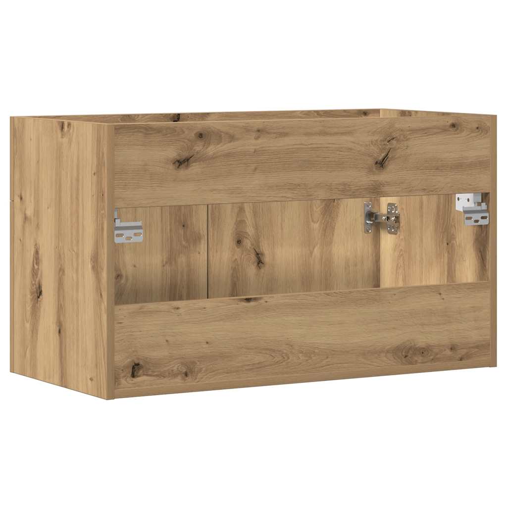 Artisan Oak Bathroom Sink Cabinet 80x38.5x46 cm Engineered Wood