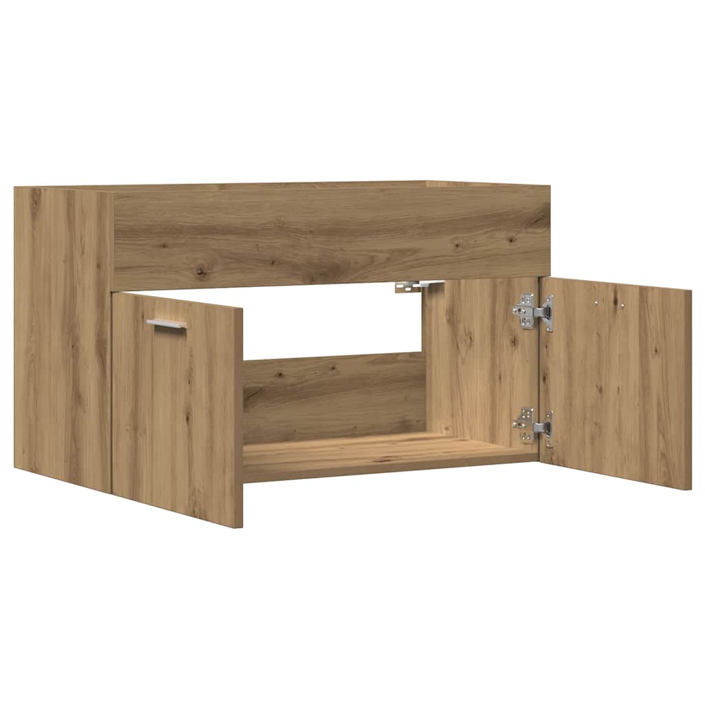 Artisan Oak Bathroom Sink Cabinet 80x38.5x46 cm Engineered Wood