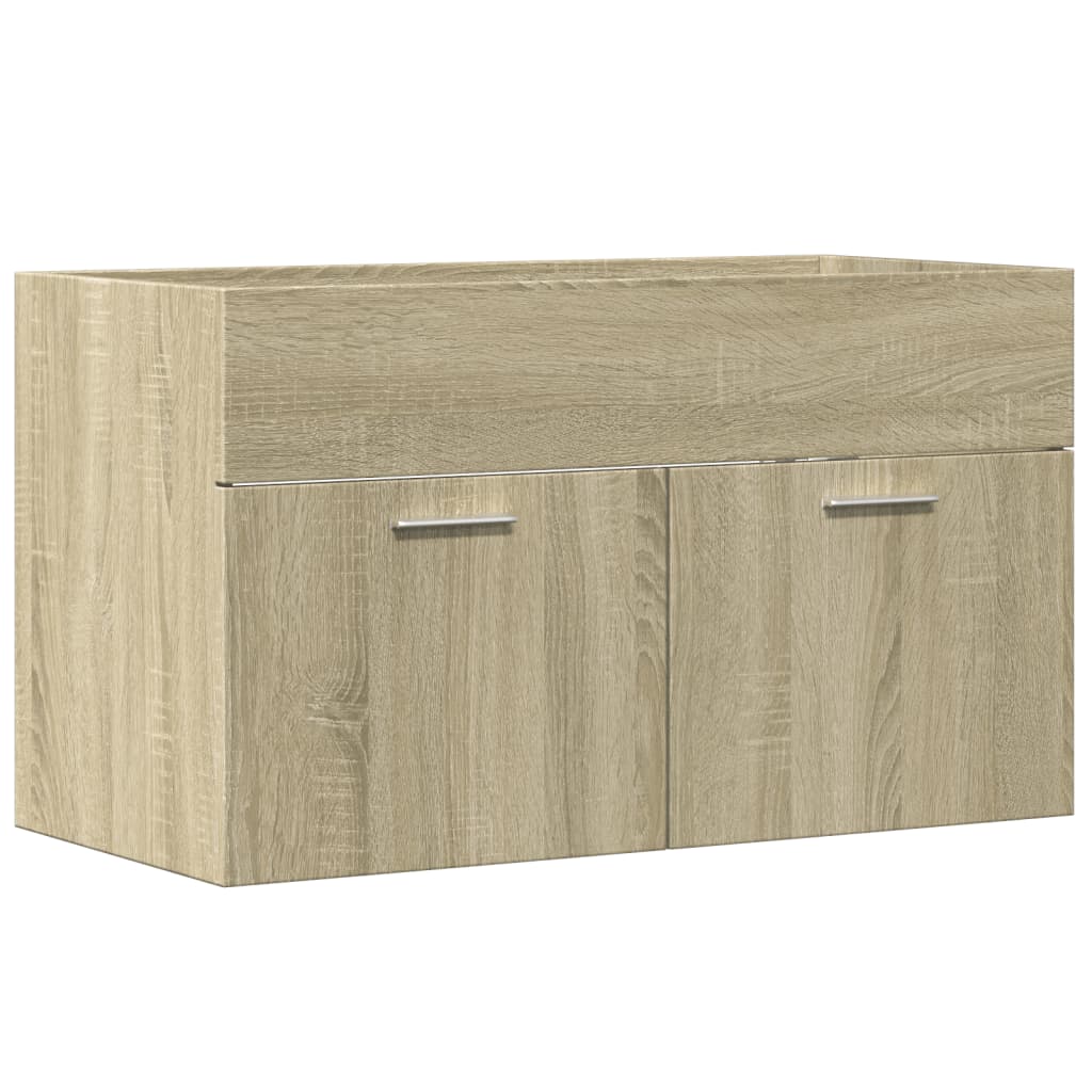 Sonoma Oak Bathroom Sink Cabinet 90x38.5x46 cm - Engineered Wood