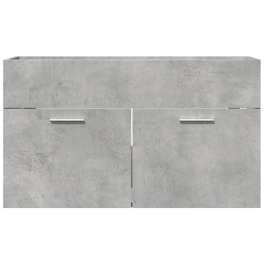 Concrete Grey Bathroom Sink Cabinet 90cm - Engineered Wood