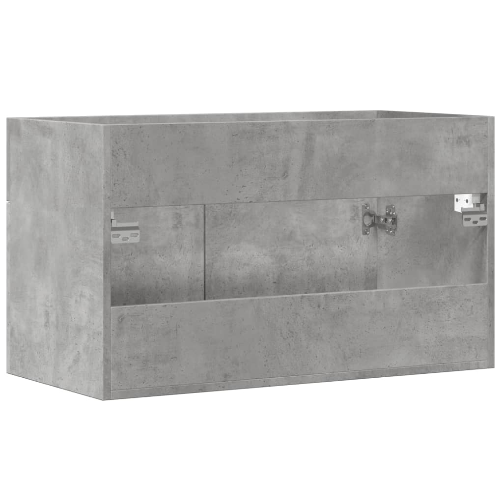 Concrete Grey Bathroom Sink Cabinet 90cm - Engineered Wood