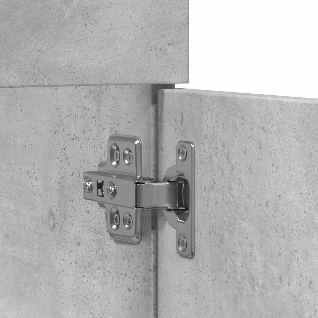 Concrete Grey Bathroom Sink Cabinet 90cm - Engineered Wood