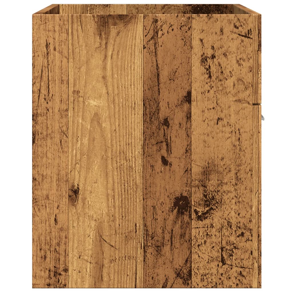 Rustic Engineered Wood Bathroom Sink Cabinet, 90x38.5x46cm