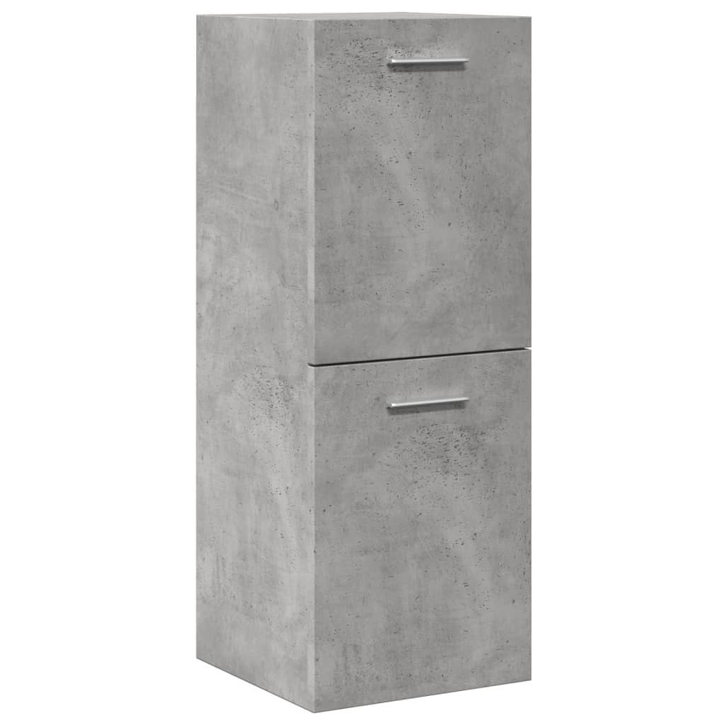Concrete Grey Bathroom Hanging Cabinet - 30x30x80 cm, Engineered Wood