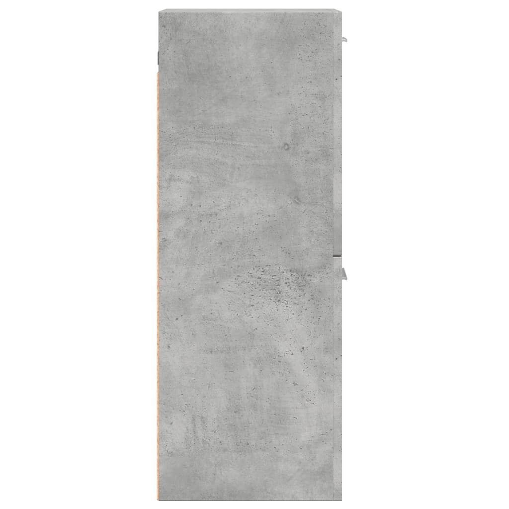 Concrete Grey Bathroom Hanging Cabinet - 30x30x80 cm, Engineered Wood